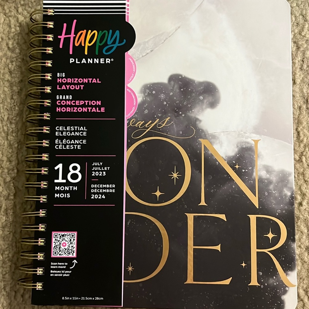 Large 18 month Happy Planner- Celestial Elegance